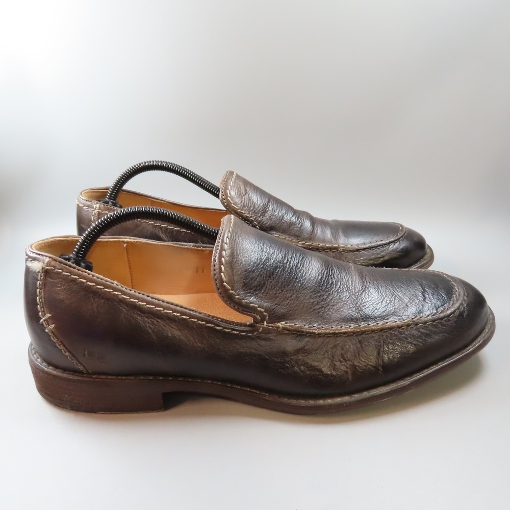 Bed Stu Distressed Brown‎ Leather Deck Slide On Casual Loafers Men's US 11